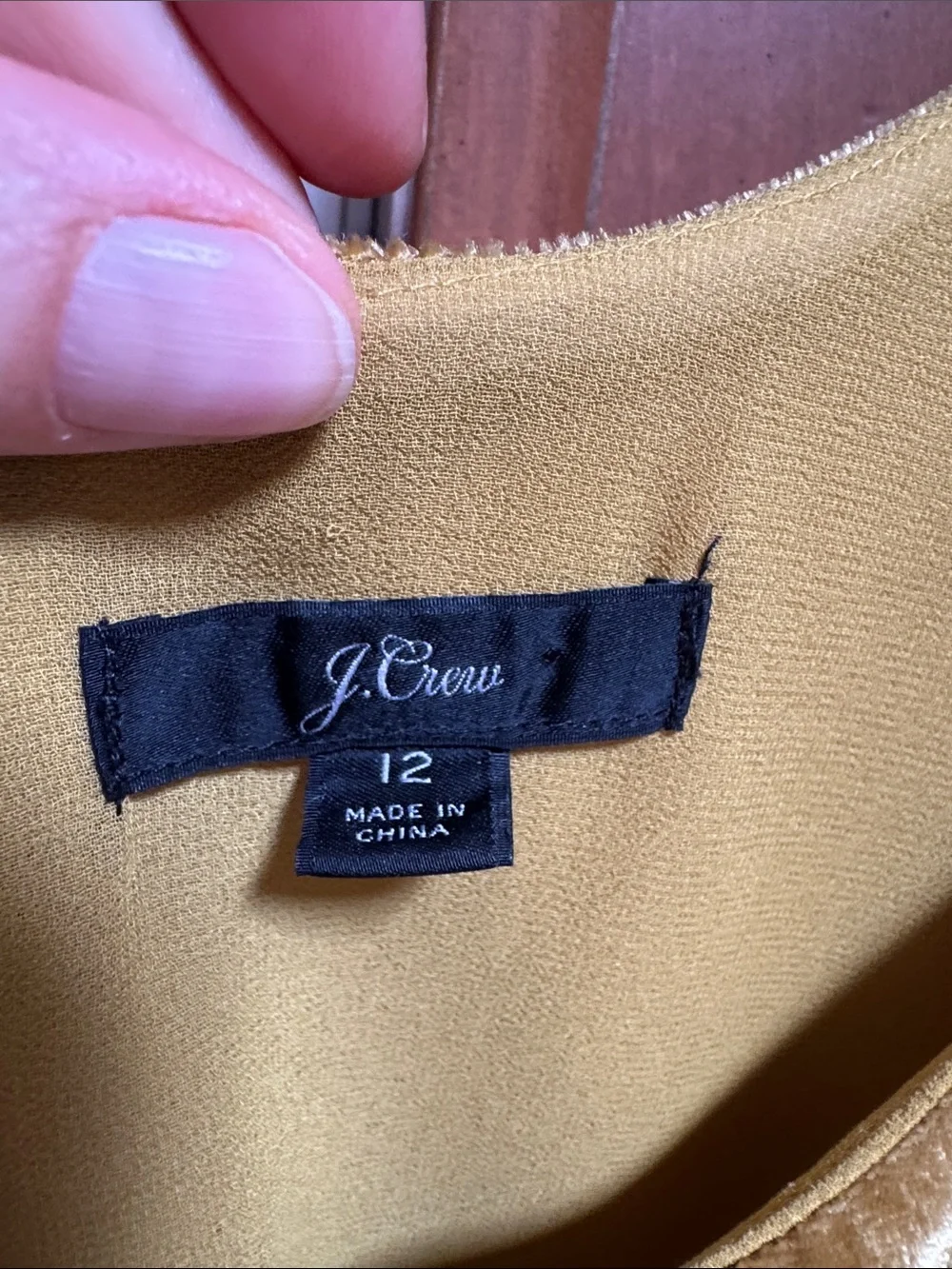 J. Crew Velvet Camisole in Mustard Gold